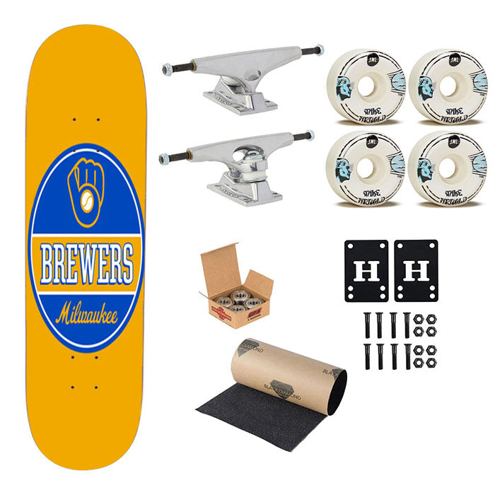 Milwaukee Brewers Icon Skateboard Complete Board 8.0" X 31.75"