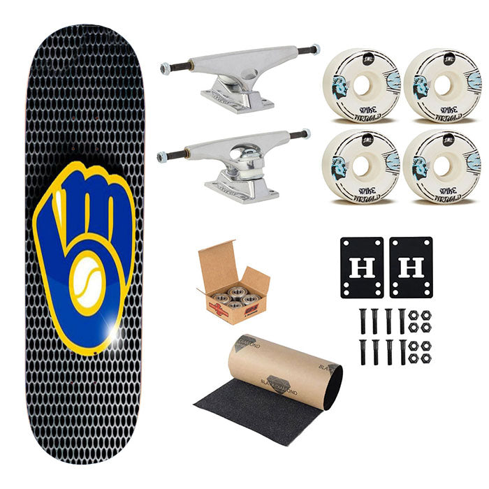 Milwaukee Brewers Light Skateboard Complete Board 8.0" X 31.75"