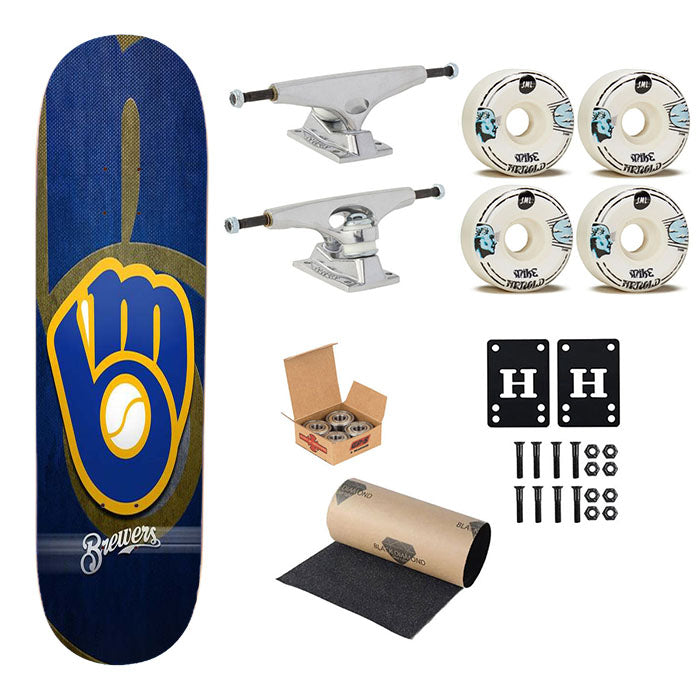 Milwaukee Brewers Mlb Skateboard Complete Board 8.0" X 31.75"