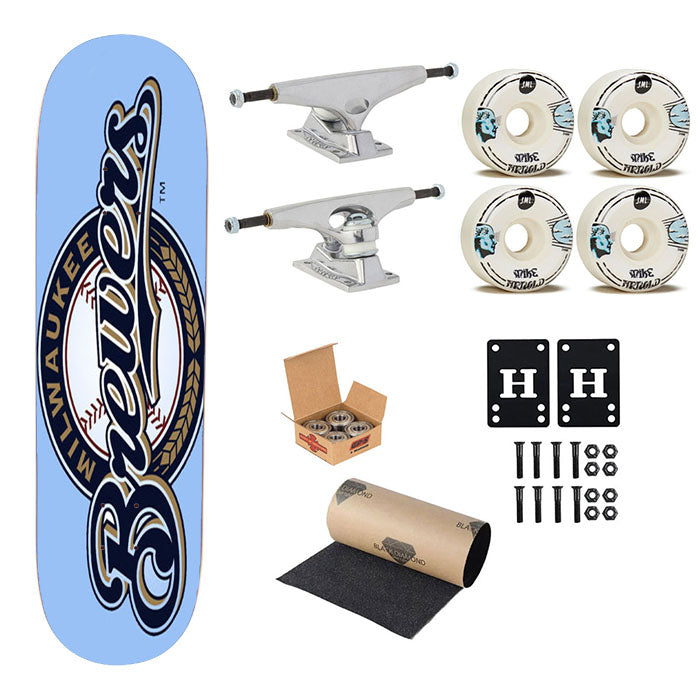 Milwaukee Brewers Symbol Skateboard Complete Board 8.0" X 31.75"