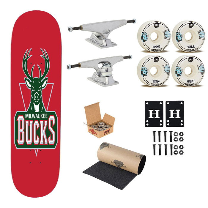 Milwaukee Bucks Skateboard Complete Board 8.0" X 31.75"