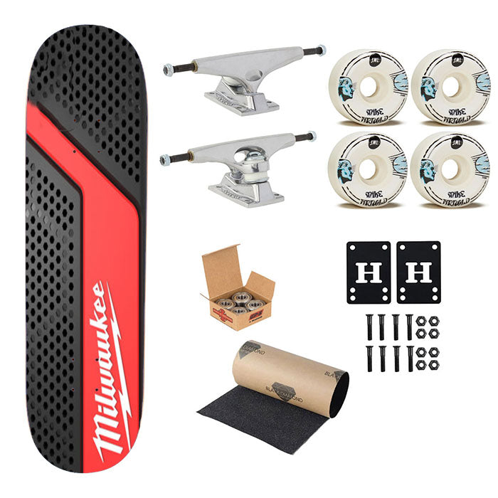 Milwaukee Fuel Skateboard Complete Board 8.0" X 31.75"
