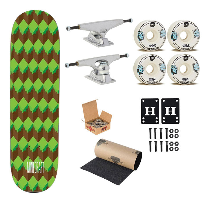 Minecraft Land Skateboard Complete Board 8.0" X 31.75"