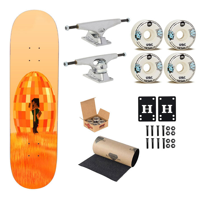 Minecraft Sunset Skateboard Complete Board 8.0" X 31.75"