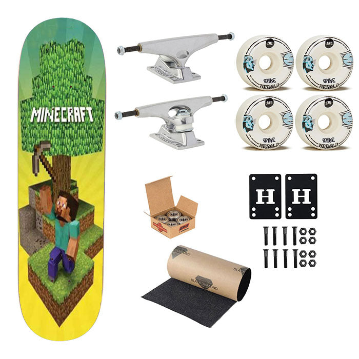Minecraft Tree Skateboard Complete Board 8.0" X 31.75"