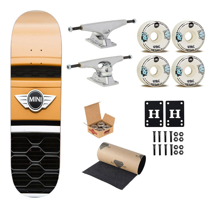 Mini Cooper 1 Skateboard Complete Board 8.0" X 31.75"