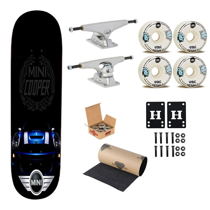 Mini Cooper 3 Skateboard Complete Board 8.0" X 31.75"