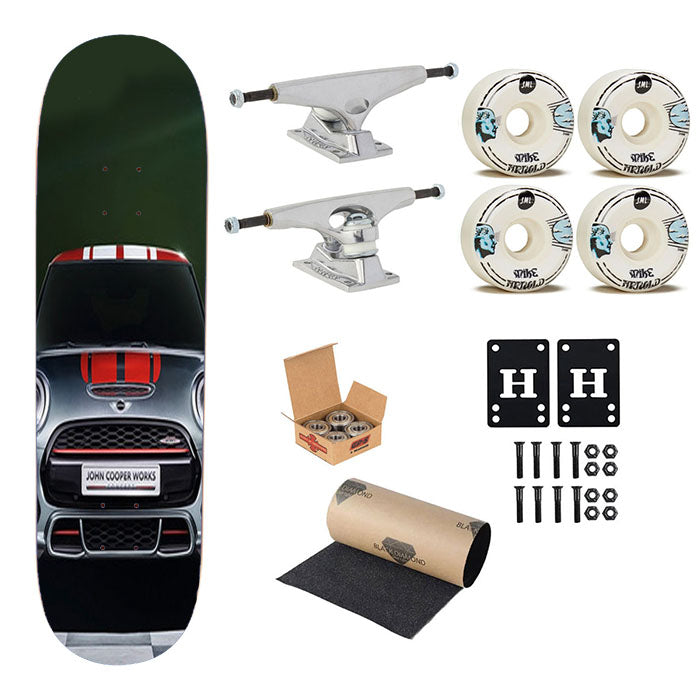 Mini Cooper John Cooper Works Plat Skateboard Complete Board 8.0" X 31.75"