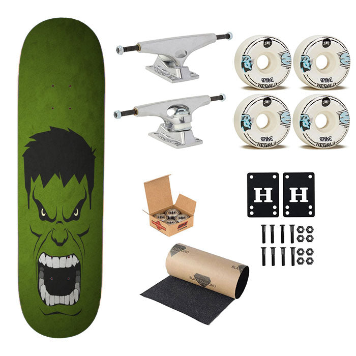 Minimalist Grunge Hulk Skateboard Complete Board 8.0" X 31.75"
