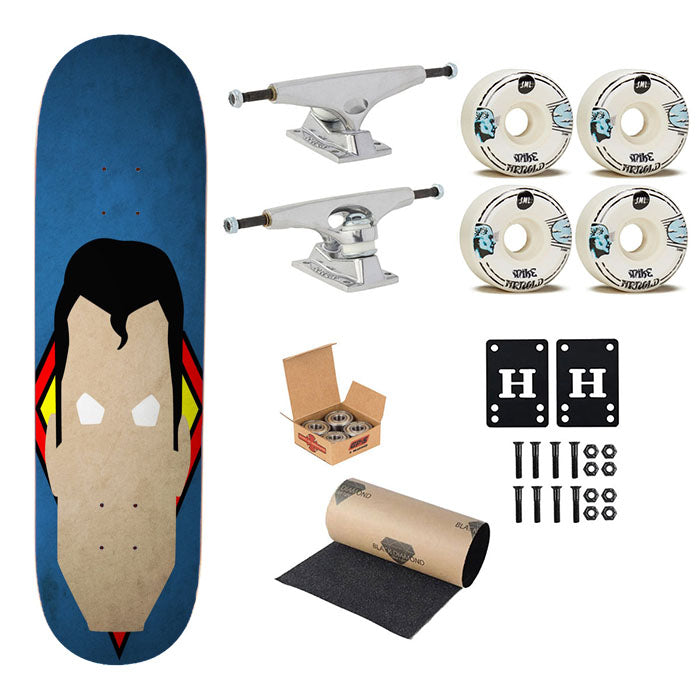 Minimalist Grunge Superman Skateboard Complete Board 8.0" X 31.75"