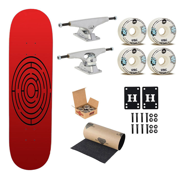 Minimalistic Labyrinth Skateboard Complete Board 8.0" X 31.75"