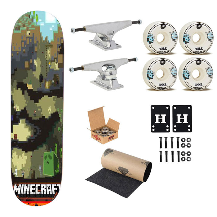 Mining Craft Warrior Skateboard Complete Board 8.0" X 31.75"