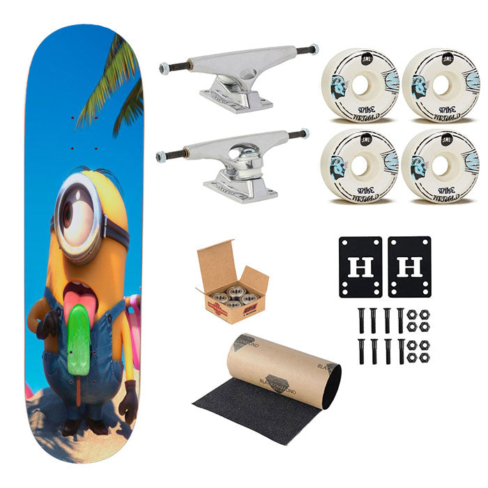 Minion Eat Ice Cream Skateboard Complete Board 8.0" X 31.75"