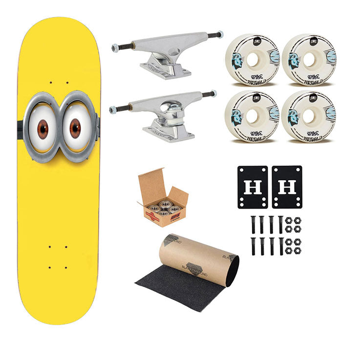 Minion Eyes D Skateboard Complete Board 8.0" X 31.75"