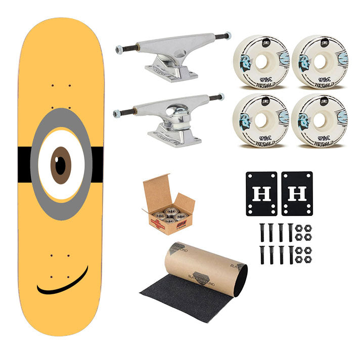 Minion Flat Eye Skateboard Complete Board 8.0" X 31.75"