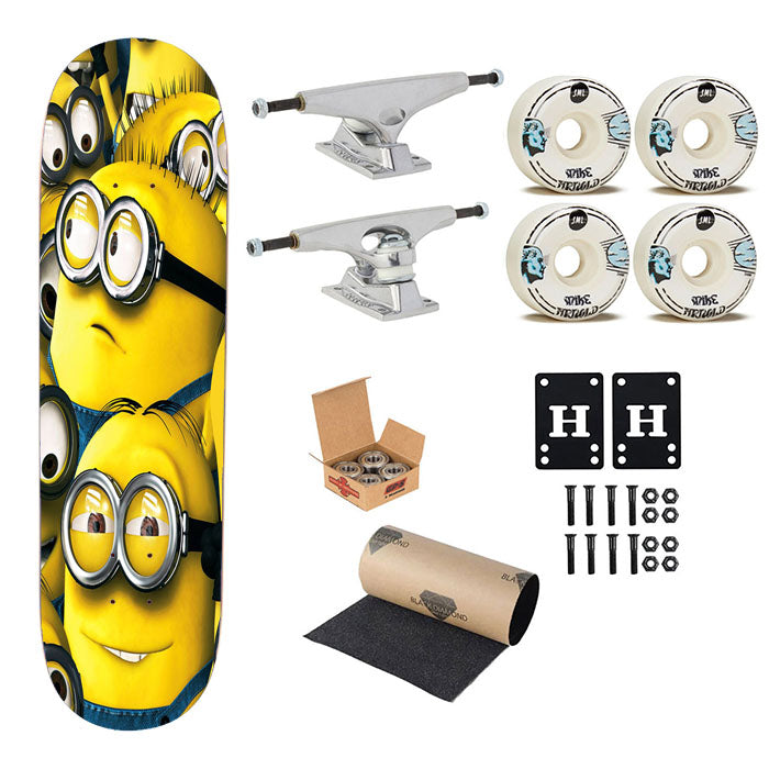 Minion Pattern Funny Skateboard Complete Board 8.0" X 31.75"