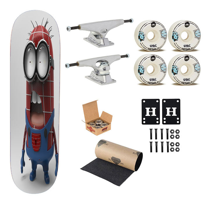 Minion Spider Man Skateboard Complete Board 8.0" X 31.75"