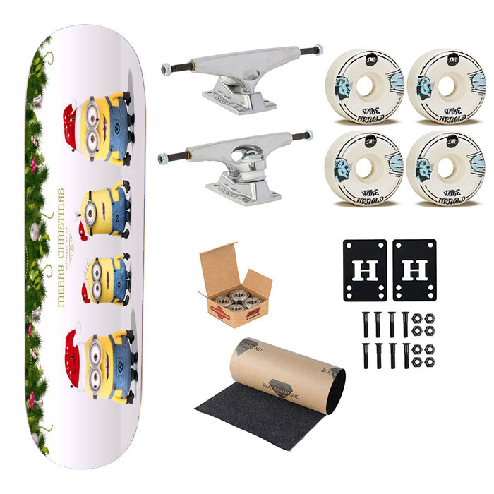 Minions Christmas Skateboard Complete Board 8.0" X 31.75"