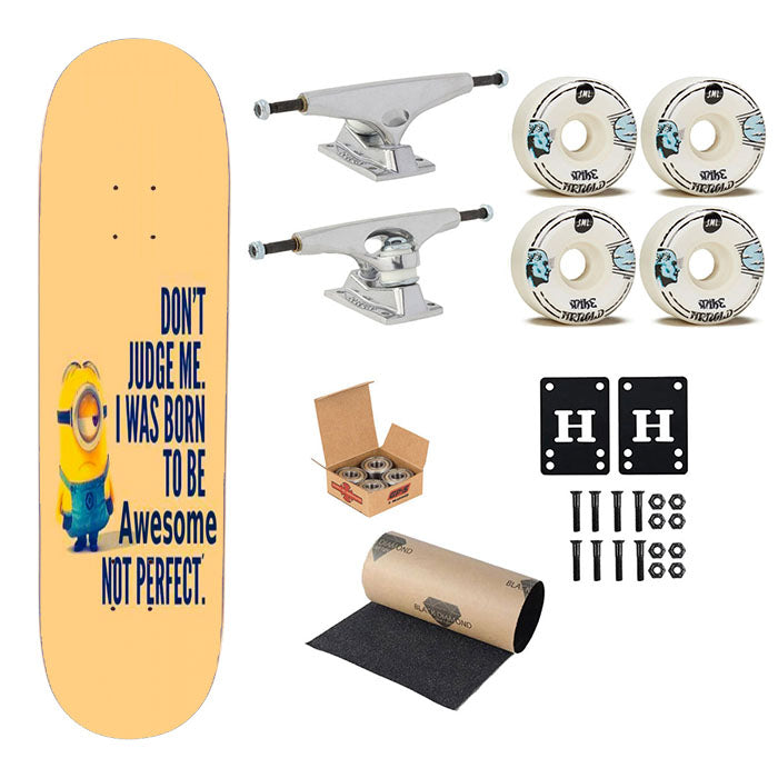 Minions Quote Skateboard Complete Board 8.0" X 31.75"