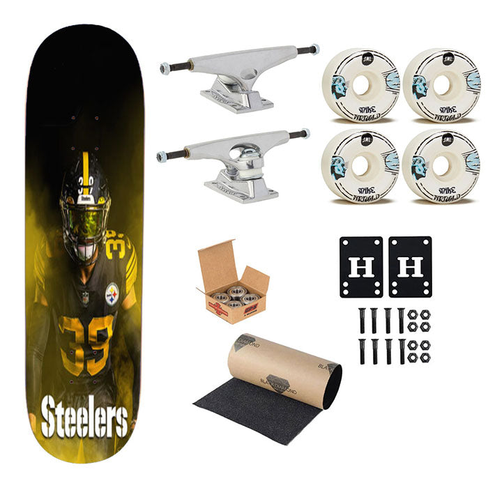 Minkah Fitzpatrick Pittsburgh Steelers Skateboard Complete Board 8.0" X 31.75"