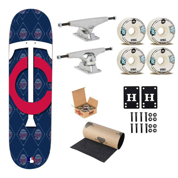Minnesota Twins Mlb Skateboard Complete Board 8.0" X 31.75"