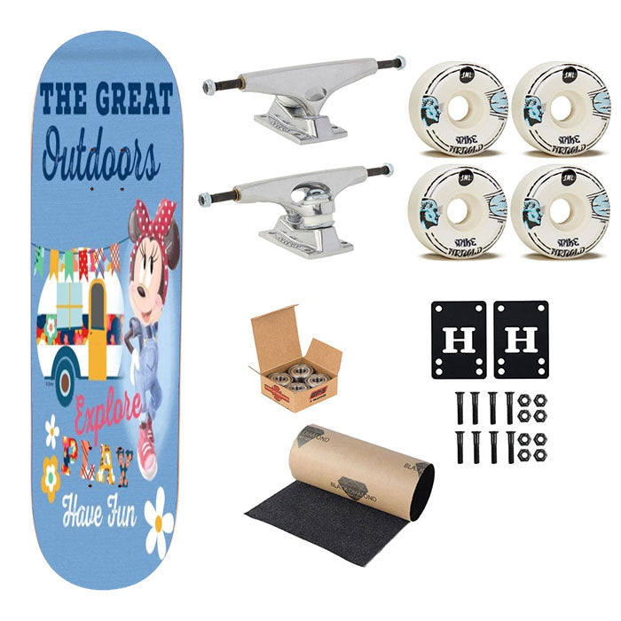 Minnie Great Outdoors Skateboard Complete Board 8.0" X 31.75"