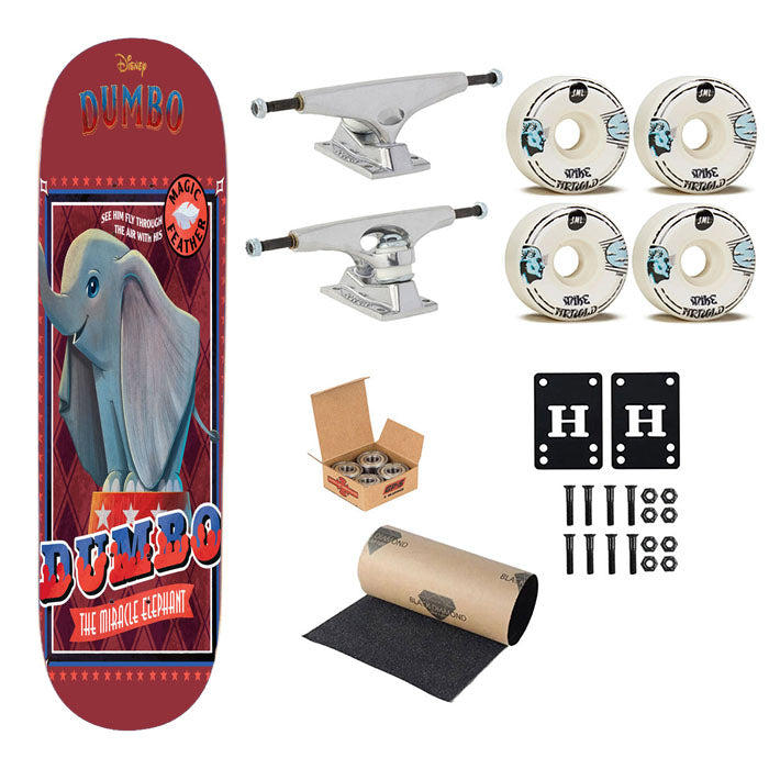 Miracle Elephant Dumbo Circus Skateboard Complete Board 8.0" X 31.75"
