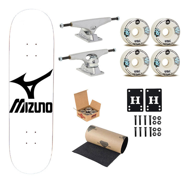 Mizuno Black Skateboard Complete Board 8.0" X 31.75"