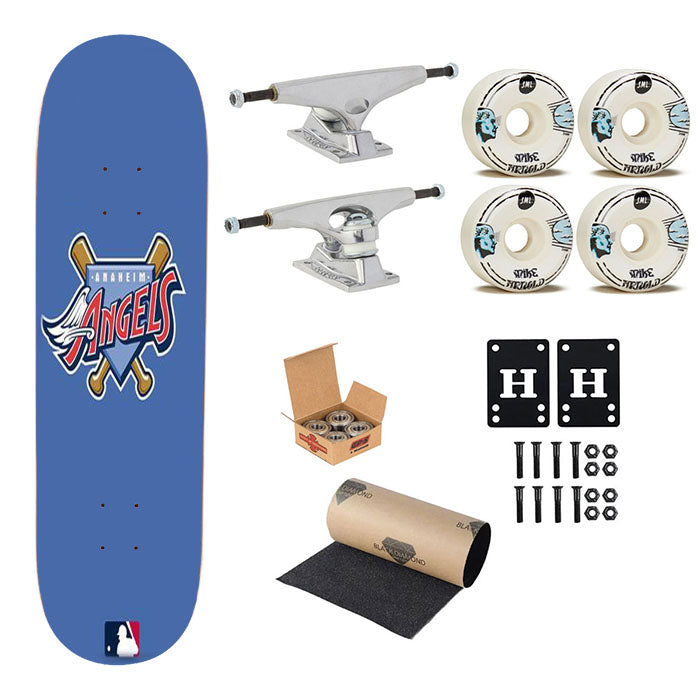 Mlb Angels Blue Sky Skateboard Complete Board 8.0" X 31.75"