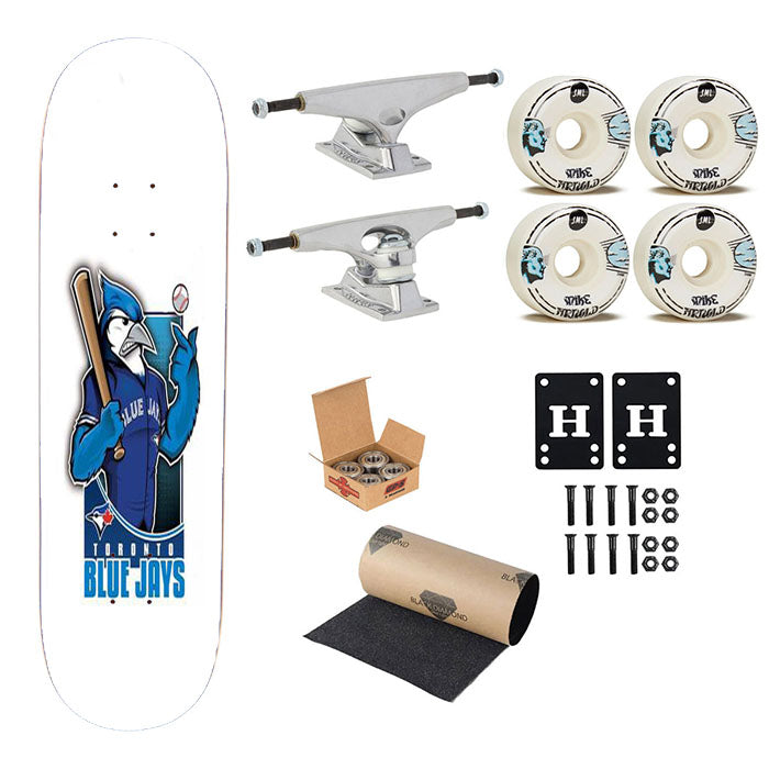 Mlb Blue Jays Bird Icon Skateboard Complete Board 8.0" X 31.75"