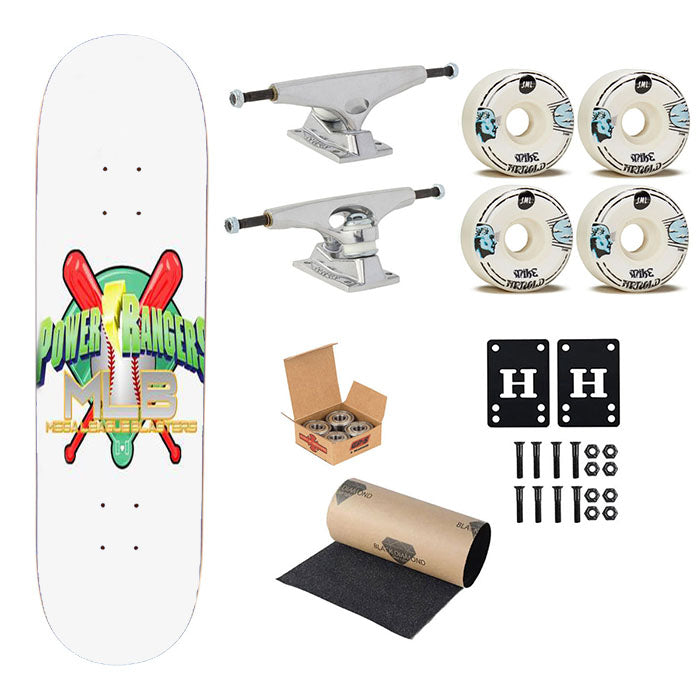 Mlb Rangers Power Rangers Skateboard Complete Board 8.0" X 31.75"