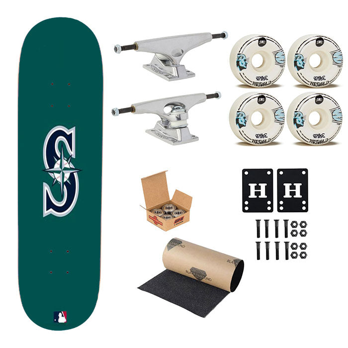Mlb Seattle Mariners Green Skateboard Complete Board 8.0" X 31.75"
