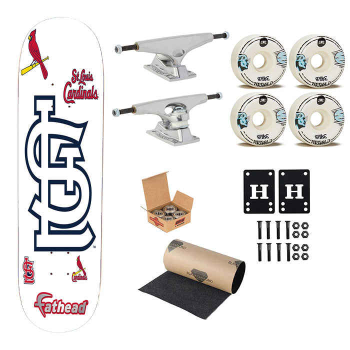 Mlb St Louis Cardinals Logo Skateboard Complete Board 8.0" X 31.75"