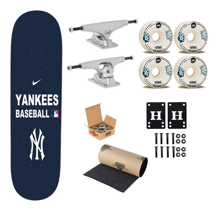 Mlb Yankees Navy Nike Skateboard Complete Board 8.0" X 31.75"