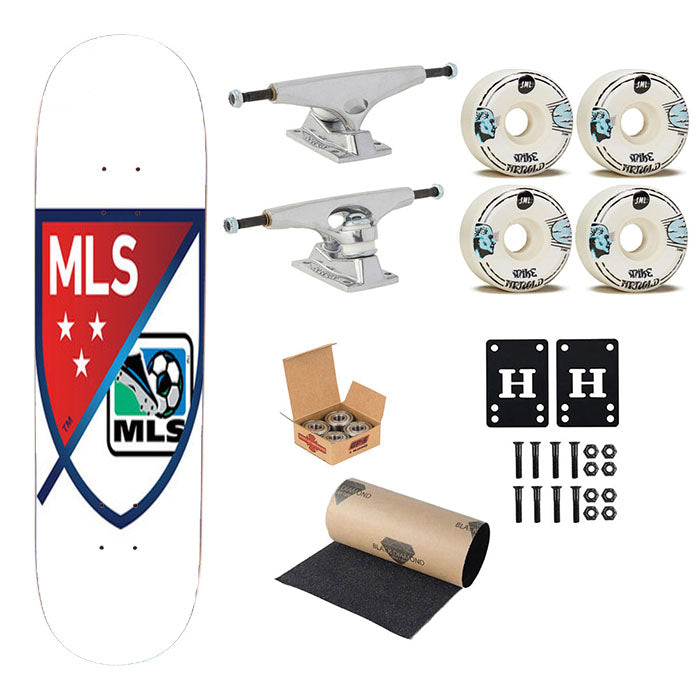 Mls Logo White Skateboard Complete Board 8.0" X 31.75"