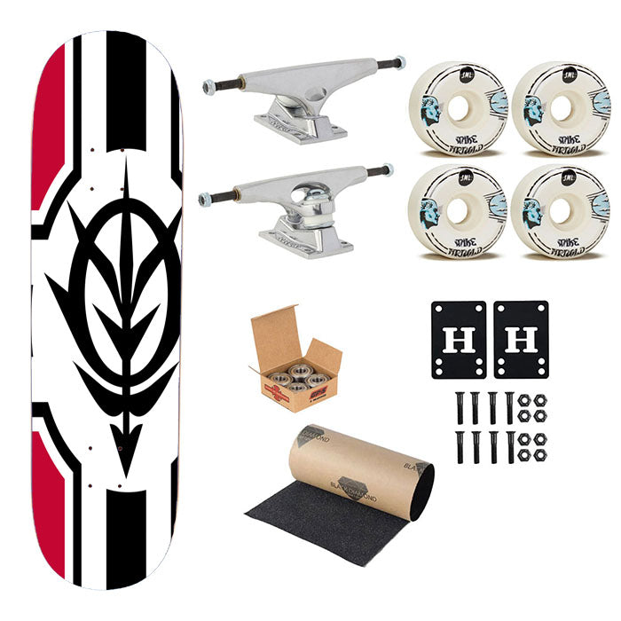 Mobile Suit Gundam Zeon Military Flag Union Skateboard Complete Board 8.0" X 31.75"