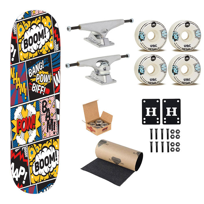 Modern Comic Book Superhero Pattern Skateboard Complete Board 8.0" X 31.75"