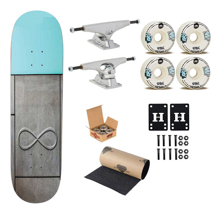 Modern Stone Pattern Infinity Skateboard Complete Board 8.0" X 31.75"