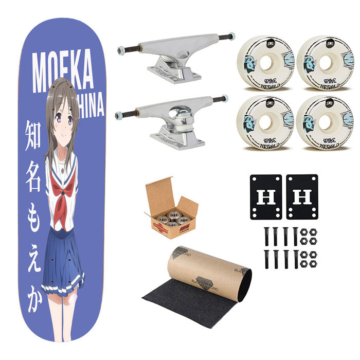 Moeka China High School Fleet Anime Skateboard Complete Board 8.0" X 31.75"