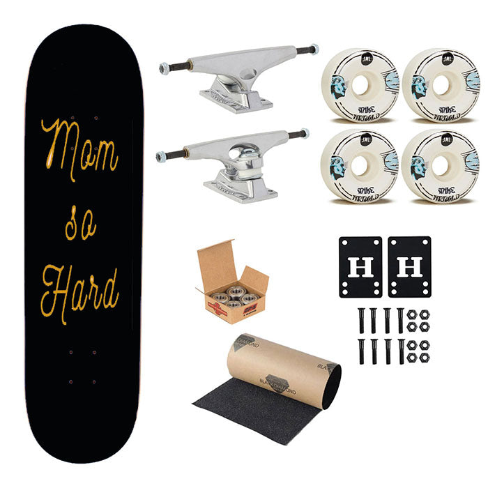 Mom So Hard Momlife Motherhood Momming Skateboard Complete Board 8.0" X 31.75"
