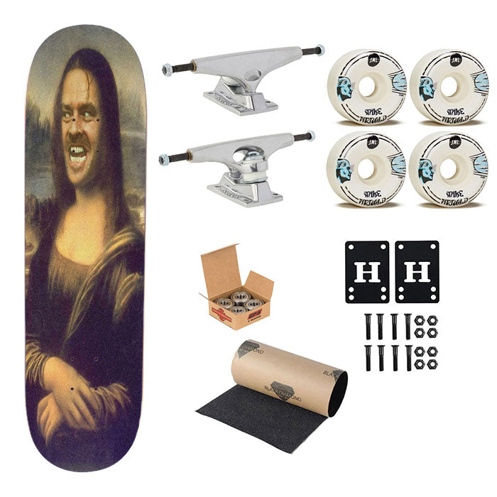 Mona Lisa Jack Nicholson The Shining Art Skateboard Complete Board 8.0" X 31.75"