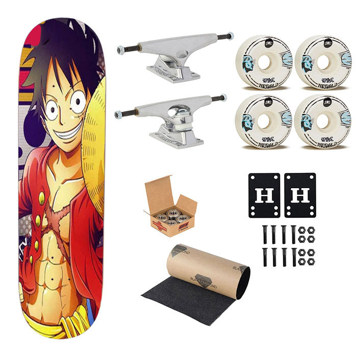 Monkey D Luffy One Piece Anime Skateboard Complete Board 8.0" X 31.75"