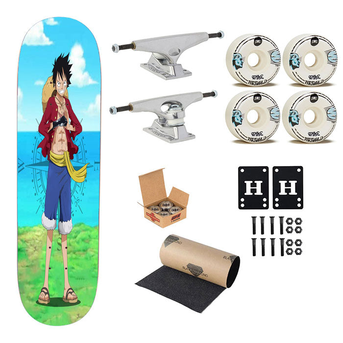 Monkey D Luffy Pirates Characters Skateboard Complete Board 8.0" X 31.75"