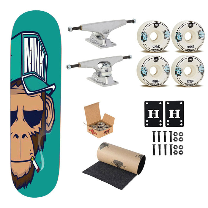 Monkey Smoke Skateboard Complete Board 8.0" X 31.75"