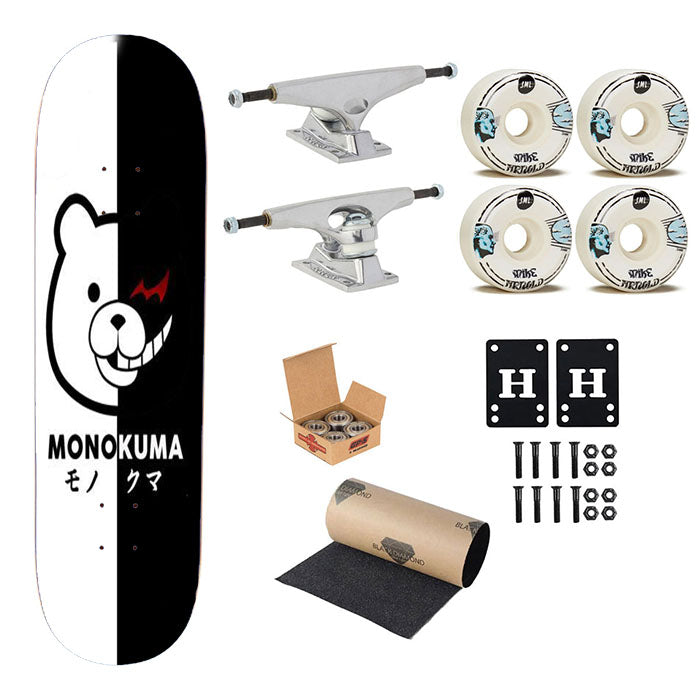 Monokuma Sinister Skateboard Complete Board 8.0" X 31.75"