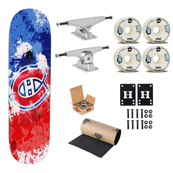 Montreal Canadiens Logo Skateboard Complete Board 8.0" X 31.75"