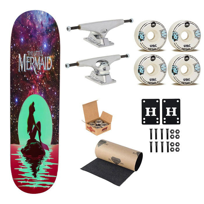 Moon Light Ariel Little Mermaid Skateboard Complete Board 8.0" X 31.75"