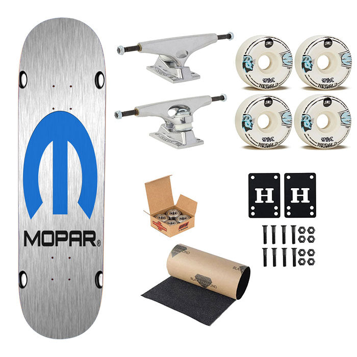 Mopar Black Logo Skateboard Complete Board 8.0" X 31.75"