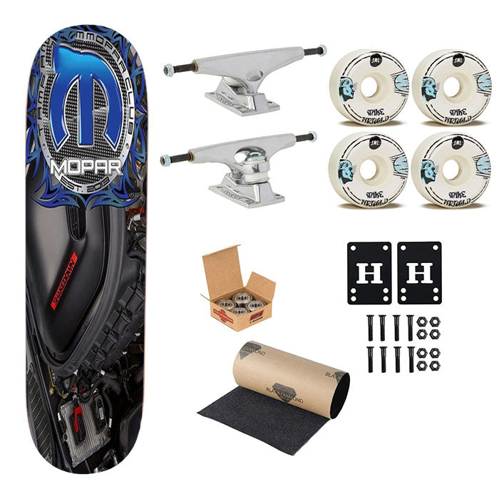 Mopar Crate Engine Skateboard Complete Board 8.0" X 31.75"