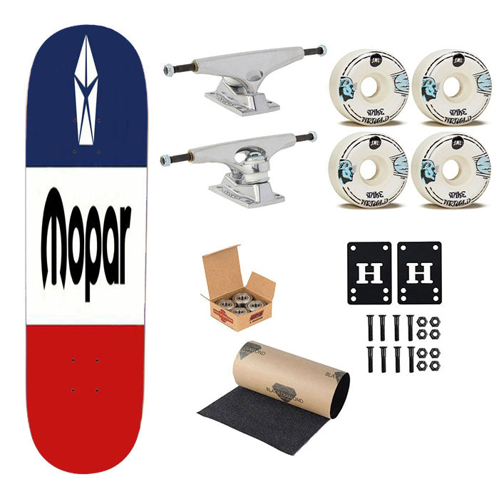Mopar Flag Logo Skateboard Complete Board 8.0" X 31.75"